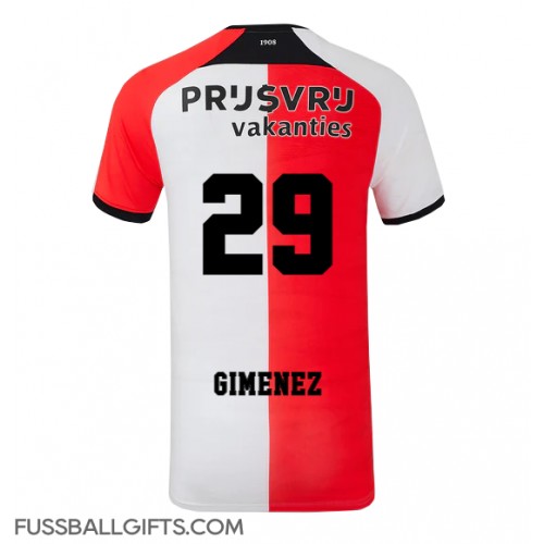 Feyenoord Santiago Gimenez #29 Fußballbekleidung Heimtrikot 2024-25 Kurzarm